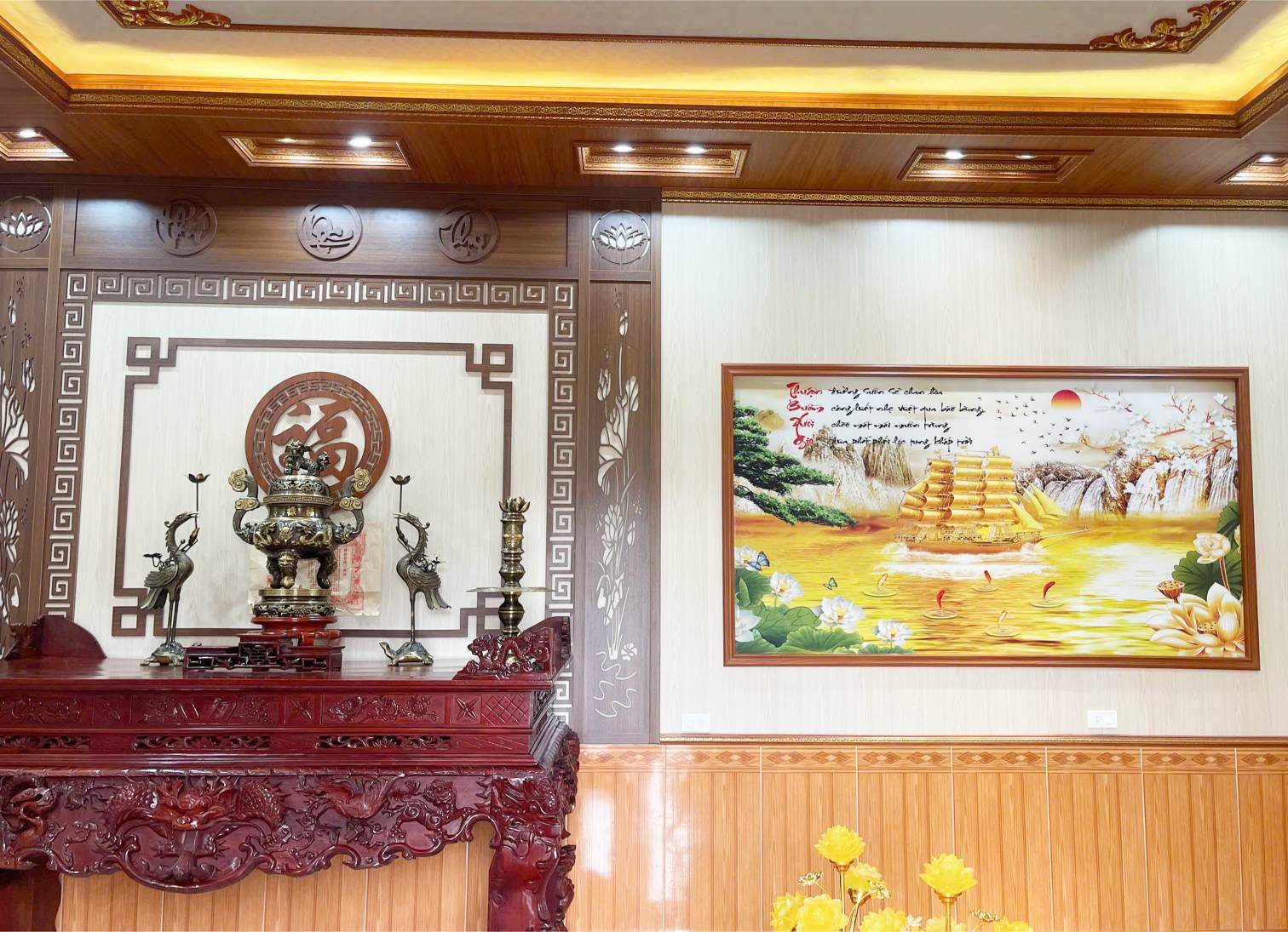 Thi công trần tường nhựa Nano